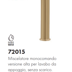 Single lever mixer, high version for above counter basin, without popup waste set.